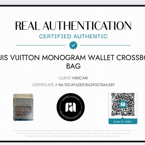 Authentic Louis Vuitton Monogram Crossbody Wallet with Gold Chain - Picture 13 of 13